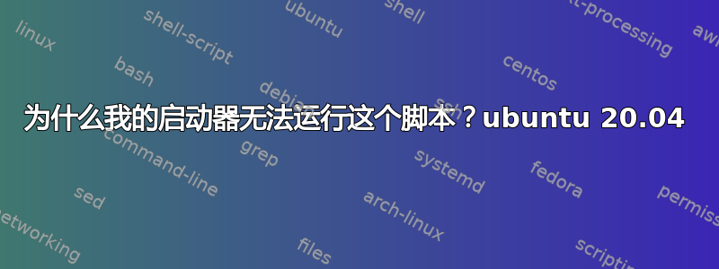 为什么我的启动器无法运行这个脚本？ubuntu 20.04