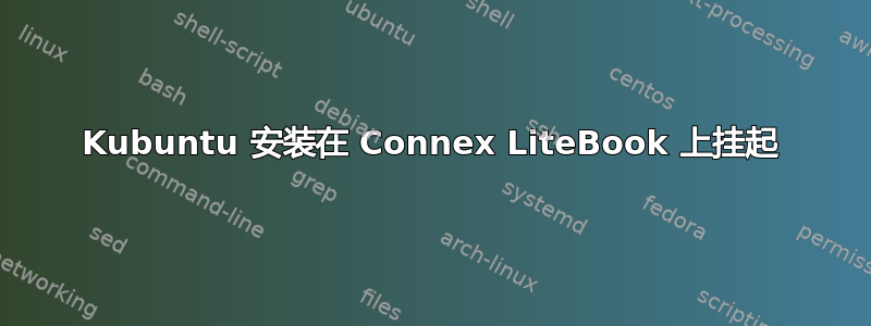 Kubuntu 安装在 Connex LiteBook 上挂起