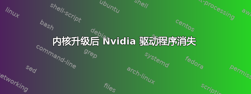 内核升级后 Nvidia 驱动程序消失