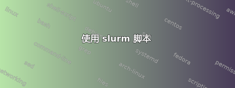 使用 slurm 脚本