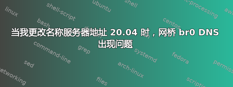 当我更改名称服务器地址 20.04 时，网桥 br0 DNS 出现问题