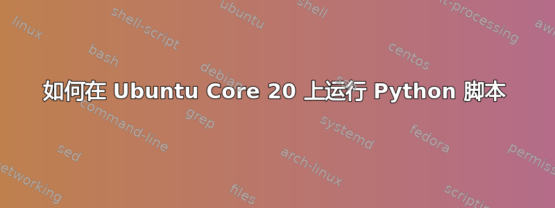 如何在 Ubuntu Core 20 上运行 Python 脚本