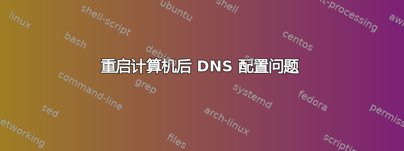 重启计算机后 DNS 配置问题