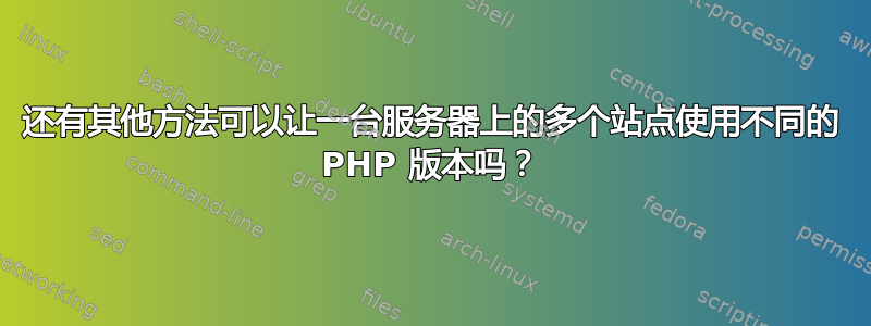 还有其他方法可以让一台服务器上的多个站点使用不同的 PHP 版本吗？