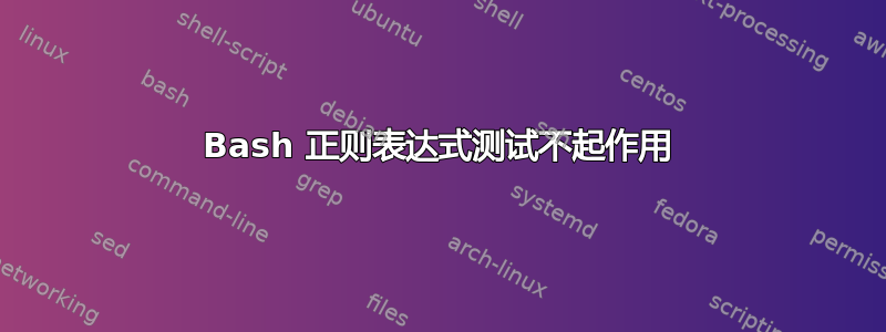 Bash 正则表达式测试不起作用