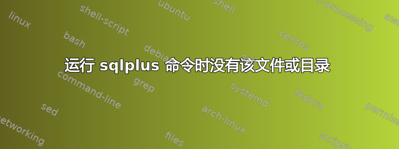 运行 sqlplus 命令时没有该文件或目录