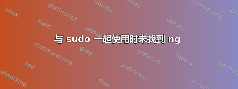 与 sudo 一起使用时未找到 ng