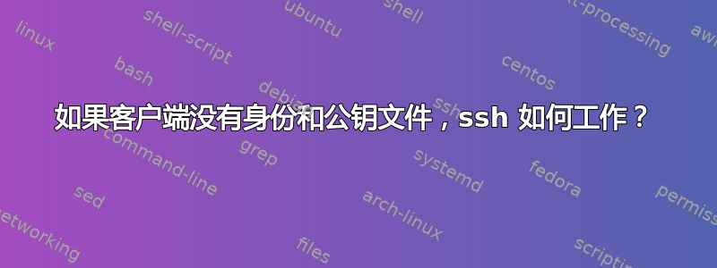 如果客户端没有身份和公钥文件，ssh 如何工作？