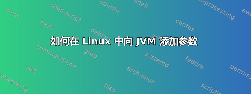 如何在 Linux 中向 JVM 添加参数