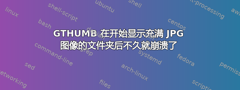 GTHUMB 在开始显示充满 JPG 图像的文件夹后不久就崩溃了