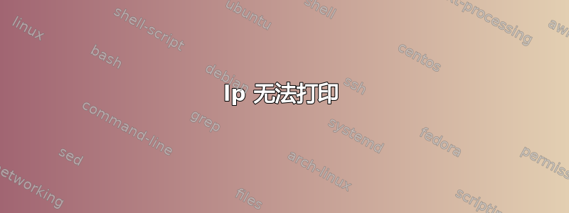 lp 无法打印