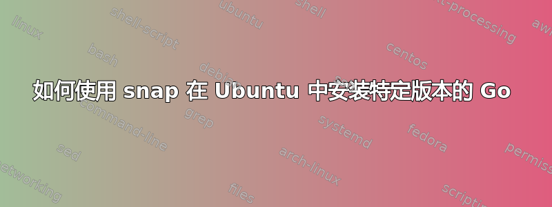 如何使用 snap 在 Ubuntu 中安装特定版本的 Go