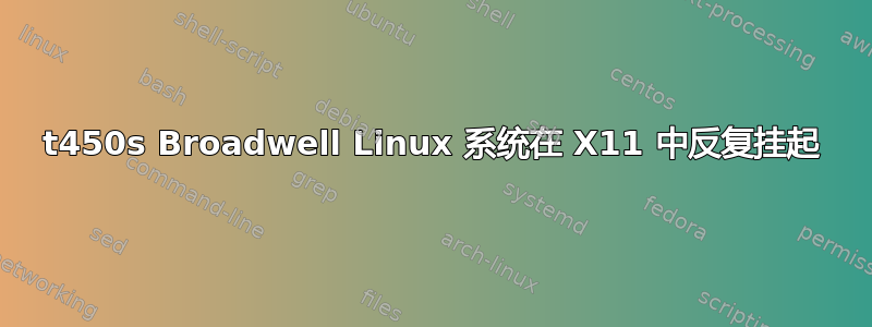 t450s Broadwell Linux 系统在 X11 中反复挂起