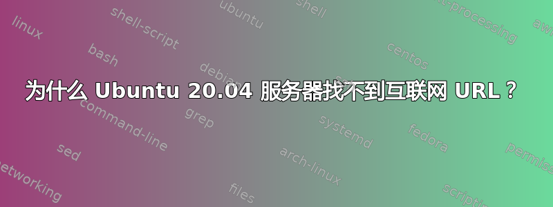 为什么 Ubuntu 20.04 服务器找不到互联网 URL？