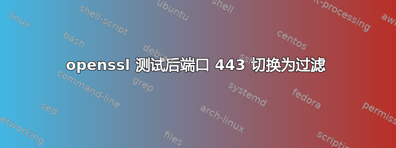 openssl 测试后端口 443 切换为过滤