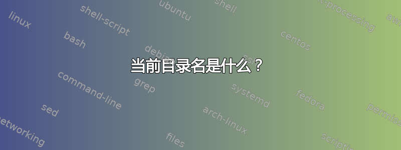 当前目录名是什么？