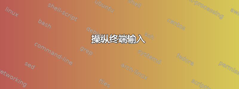 操纵终端输入