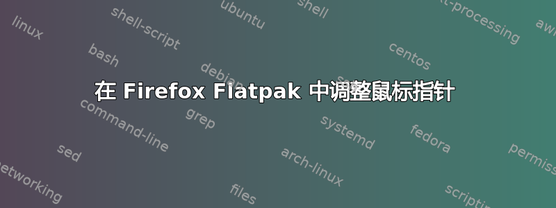 在 Firefox Flatpak 中调整鼠标指针