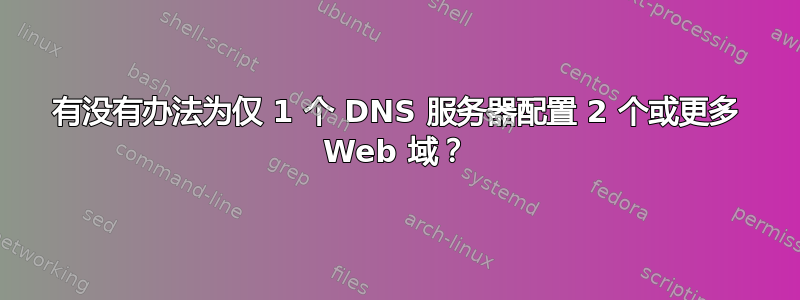 有没有办法为仅 1 个 DNS 服务器配置 2 个或更多 Web 域？