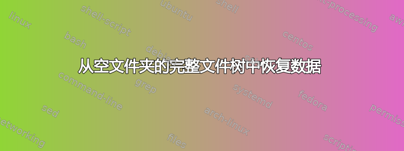 从空文件夹的完整文件树中恢复数据