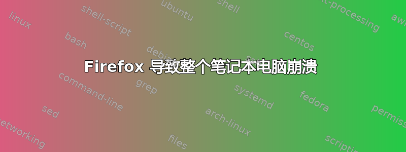 Firefox 导致整个笔记本电脑崩溃