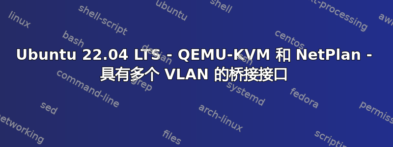 Ubuntu 22.04 LTS - QEMU-KVM 和 NetPlan - 具有多个 VLAN 的桥接接口