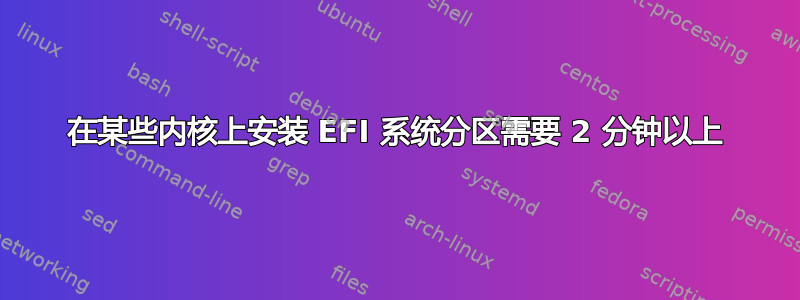 在某些内核上安装 EFI 系统分区需要 2 分钟以上