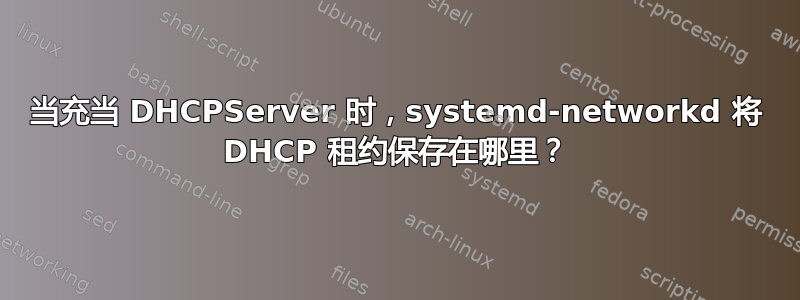 当充当 DHCPServer 时，systemd-networkd 将 DHCP 租约保存在哪里？