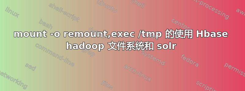 mount -o remount,exec /tmp 的使用 Hbase hadoop 文件系统和 solr