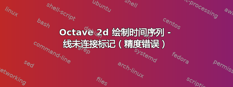 Octave 2d 绘制时间序列 - 线未连接标记（精度错误）