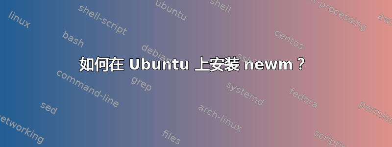 如何在 Ubuntu 上安装 newm？