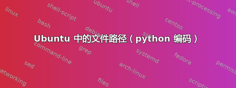 Ubuntu 中的文件路径（python 编码）