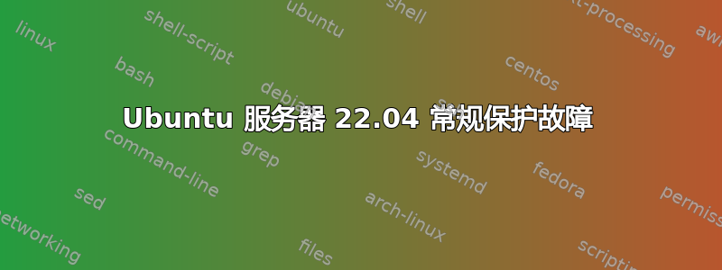 Ubuntu 服务器 22.04 常规保护故障