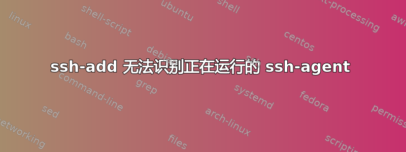 ssh-add 无法识别正在运行的 ssh-agent