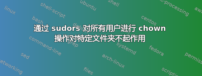 通过 sudors 对所有用户进行 chown 操作对特定文件夹不起作用