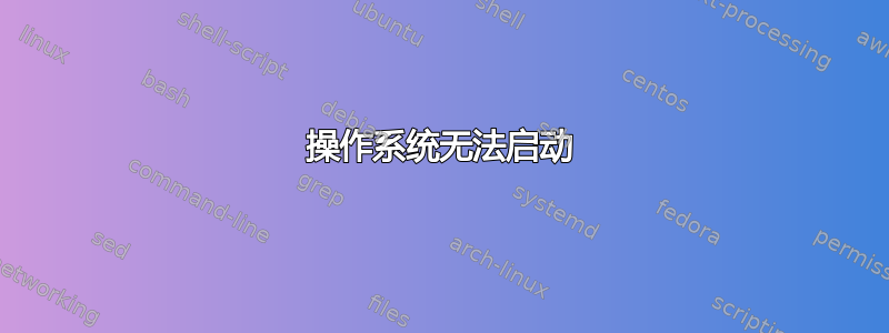 操作系统无法启动