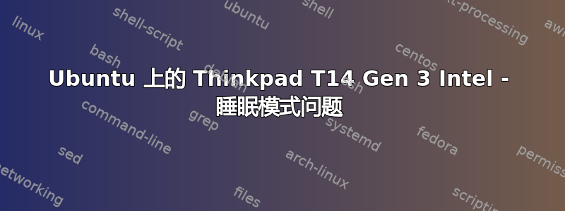 Ubuntu 上的 Thinkpad T14 Gen 3 Intel - 睡眠模式问题