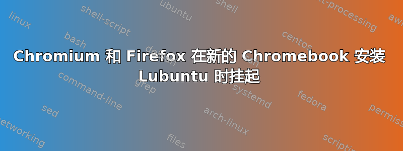 Chromium 和 Firefox 在新的 Chromebook 安装 Lubuntu 时挂起