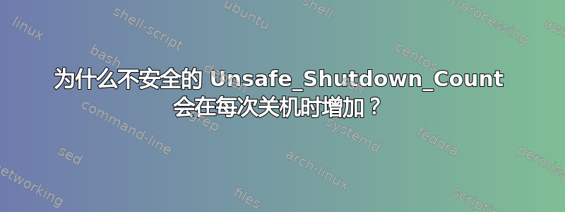 为什么不安全的 Unsafe_Shutdown_Count 会在每次关机时增加？