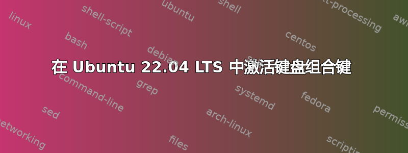 在 Ubuntu 22.04 LTS 中激活键盘组合键