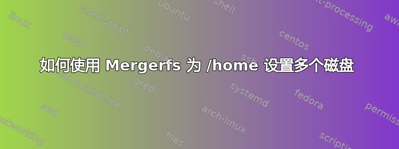 如何使用 Mergerfs 为 /home 设置多个磁盘