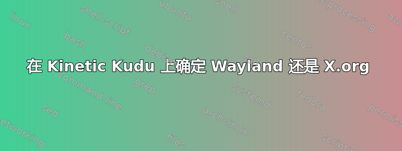 在 Kinetic Kudu 上确定 Wayland 还是 X.org