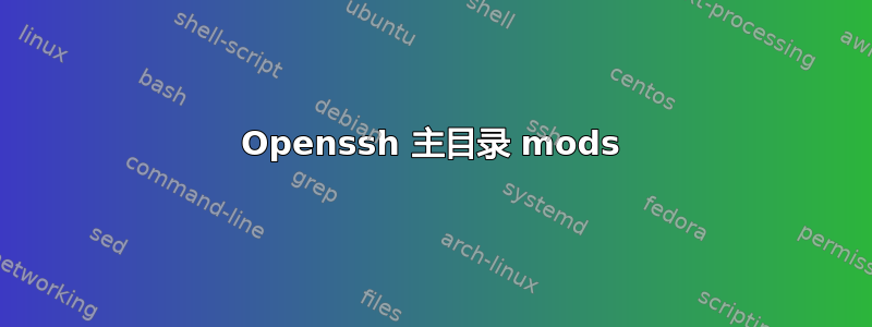 Openssh 主目录 mods