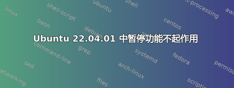 Ubuntu 22.04.01 中暂停功能不起作用