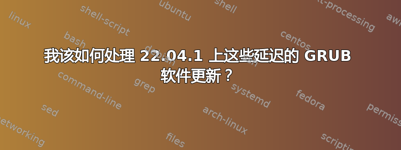 我该如何处理 22.04.1 上这些延迟的 GRUB 软件更新？