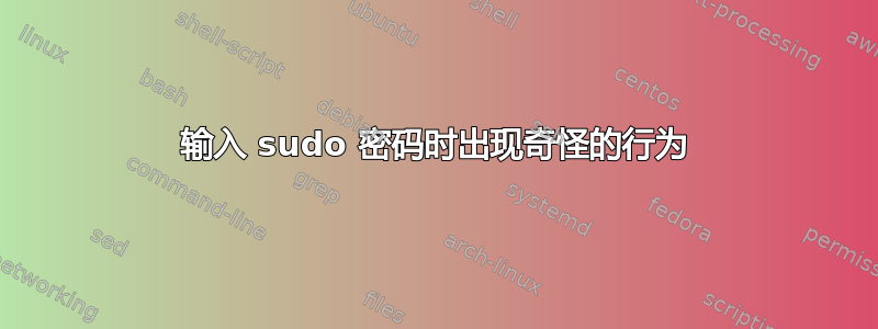 输入 sudo 密码时出现奇怪的行为