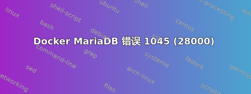 Docker MariaDB 错误 1045 (28000)