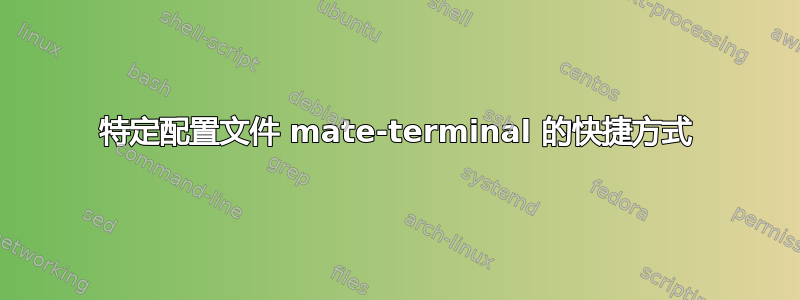 特定配置文件 mate-terminal 的快捷方式