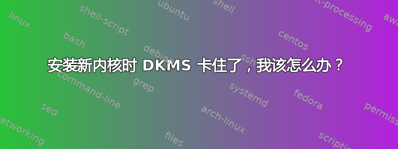 安装新内核时 DKMS 卡住了，我该怎么办？