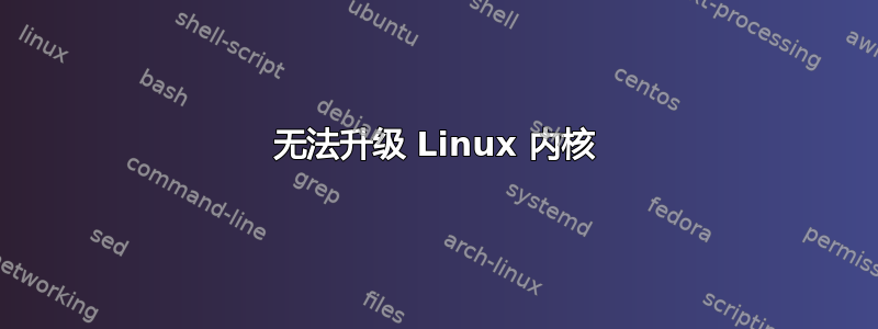 无法升级 Linux 内核